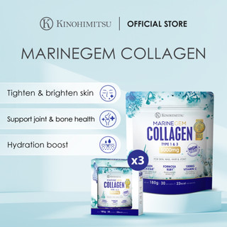 Kinohimitsu MarineGem Collagen 5000mg Beauty & Health Supplement 180g - Skin Firming & Brightening