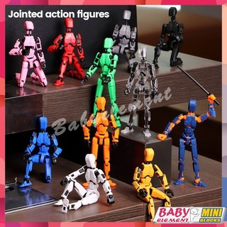 3D Minifigure Articulated Man 13 Lucky Doll with Multiple Joint Movable Toys 3rd Generation Dummy Doll DIY Decompression